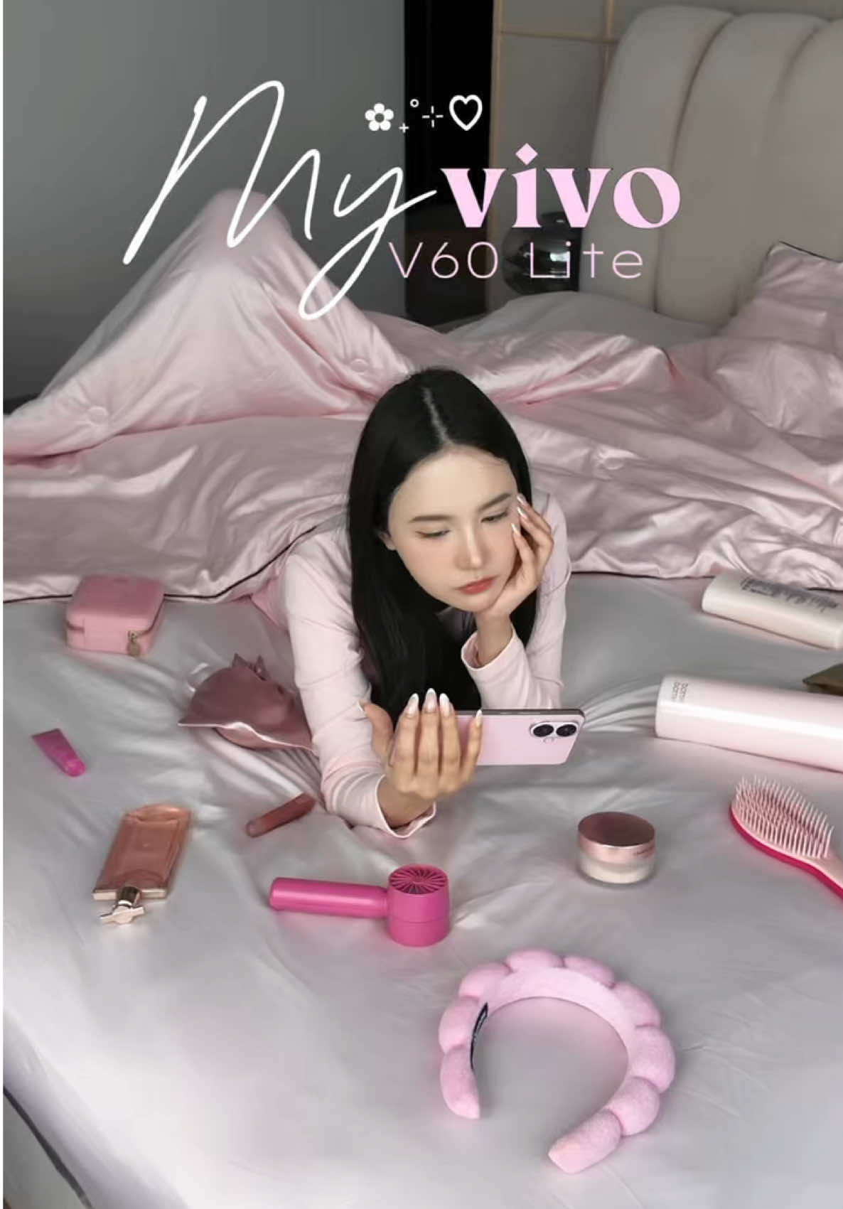 Pinkaholic girl  #vivoV60Lite #เปิดโหมดพักเลิกกั๊กแล้วลุยต่อ #NonstopFun 