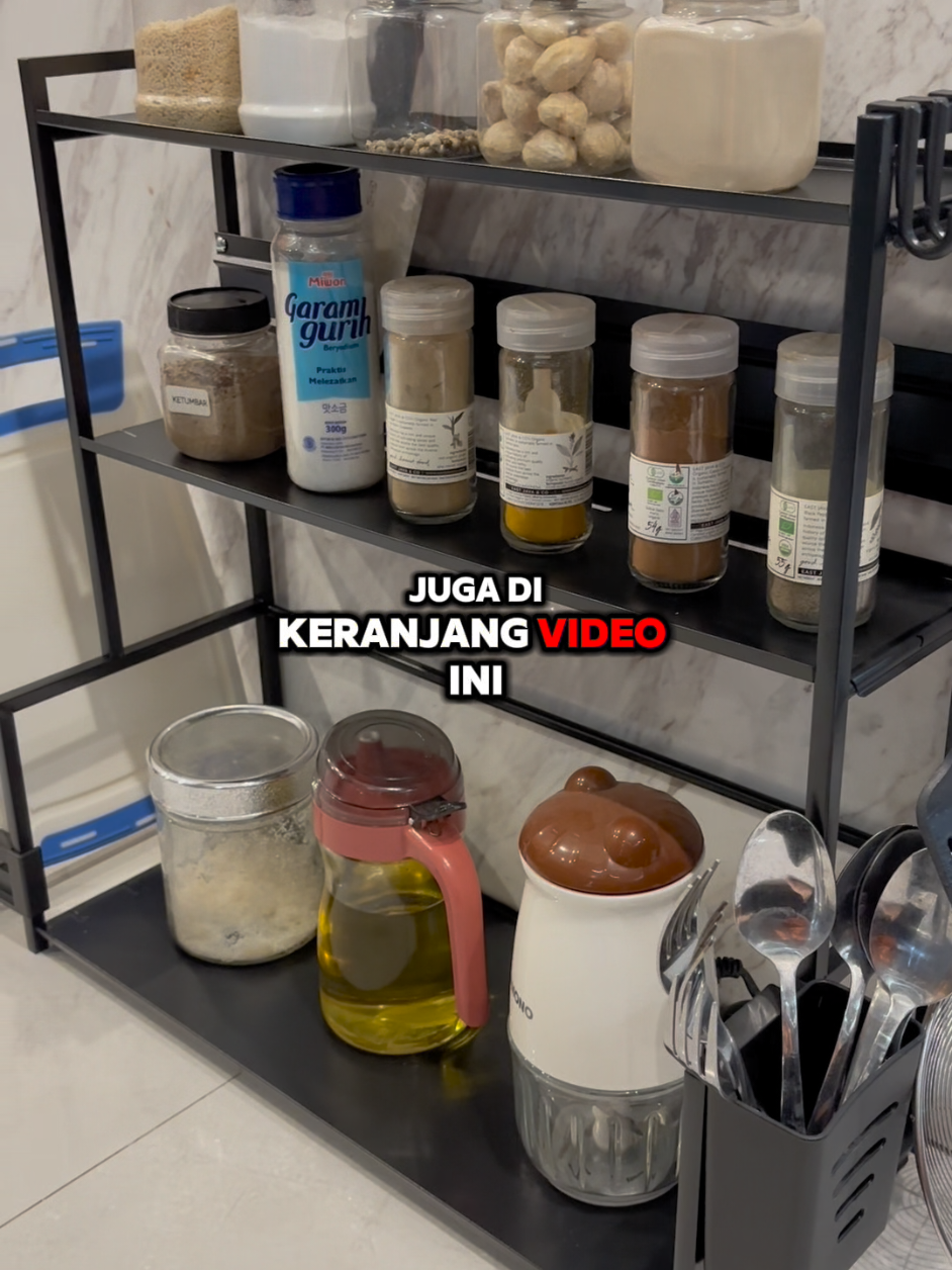 rak bumbu dapur serbaguna ini bikin tampilan dapurmu makin estetik dan rapi #rakdapur #rakbumbudapur #rakserbaguna 