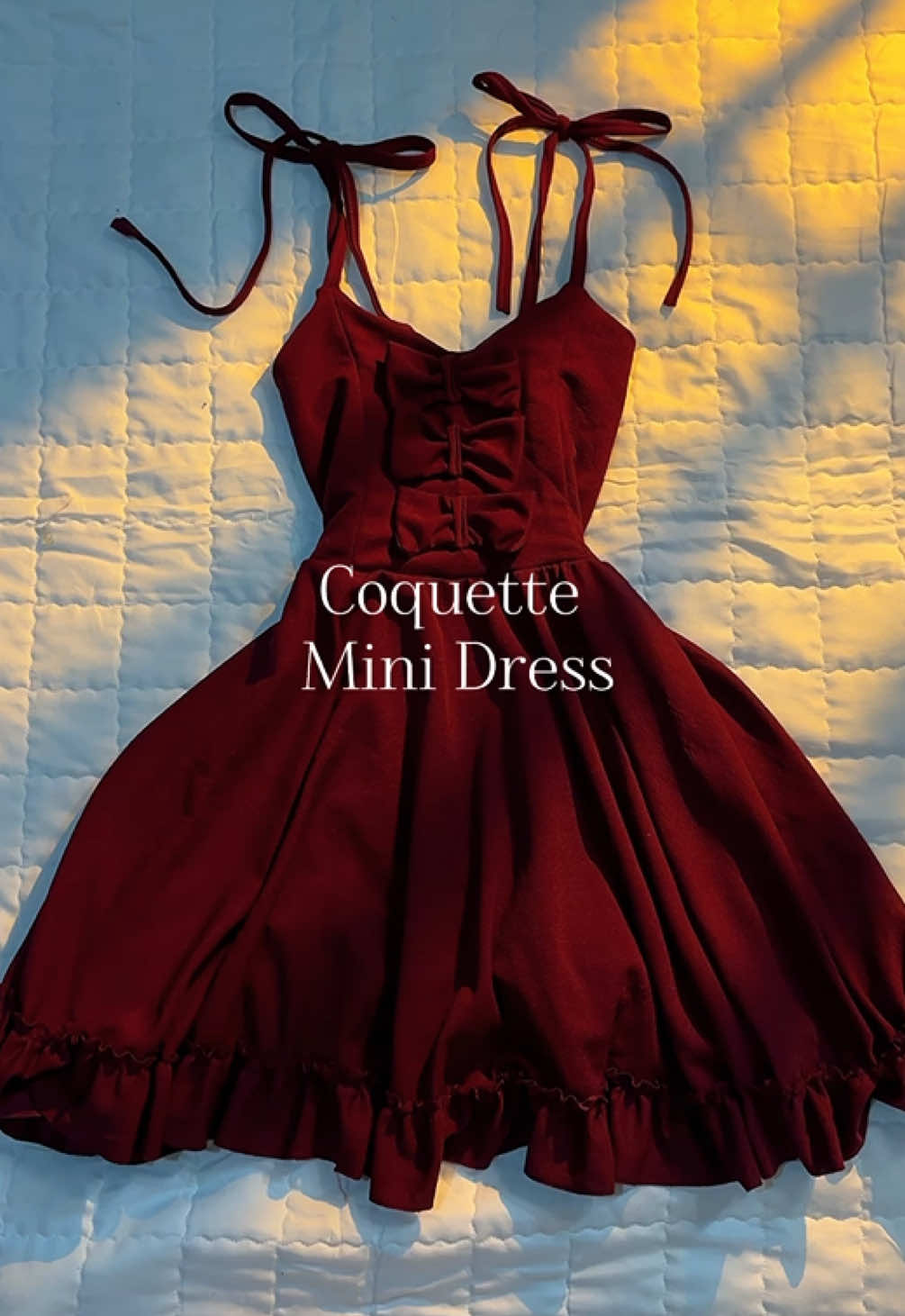 “Turn heads without saying a word ❤️ This red coquette dress brings romance, charm, and just the right touch of bold. Ready to steal the spotlight?” #dress #minidres #reddress #outfitideas #coquette 