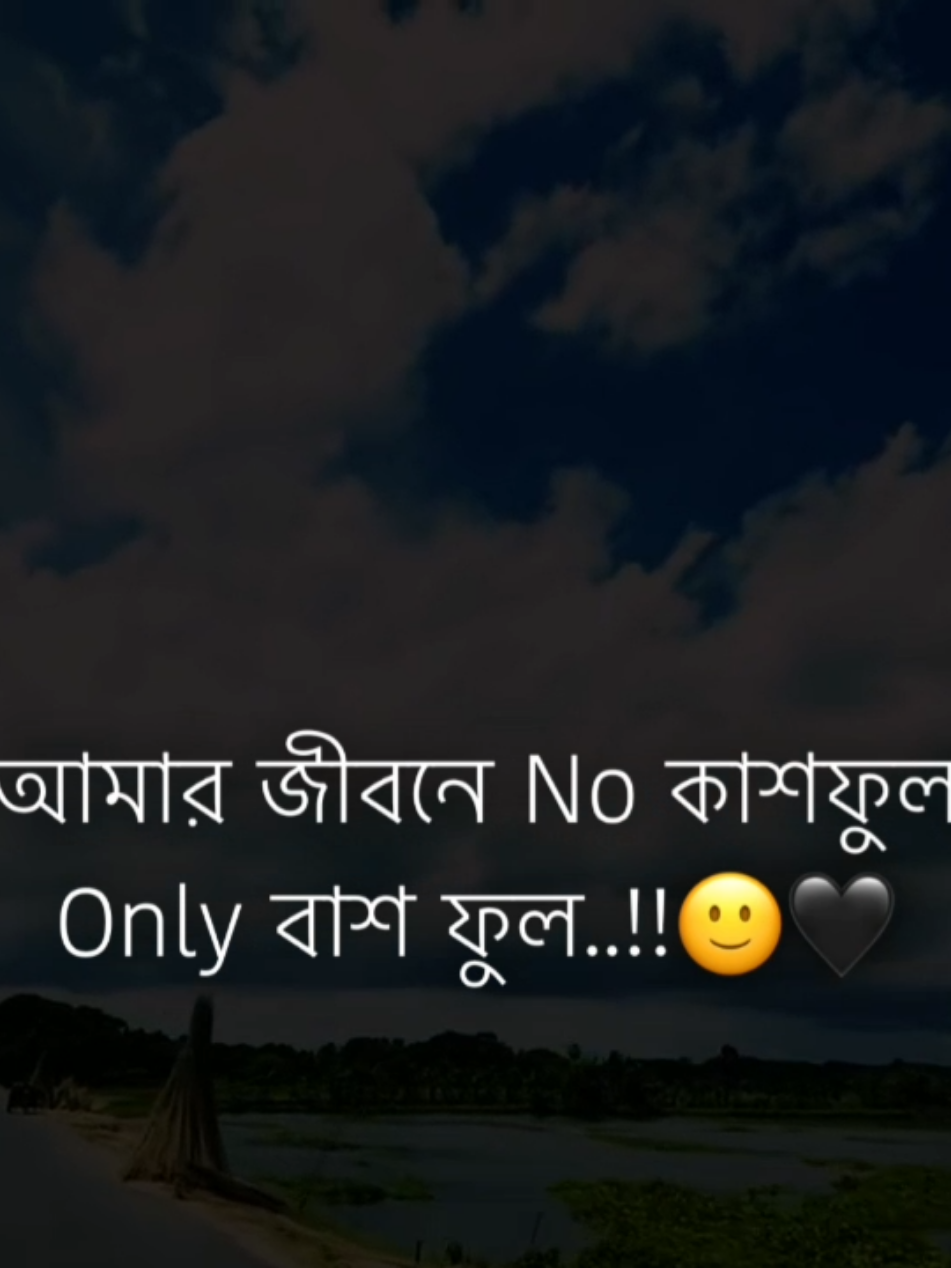 আমার জীবনে No কাশফুল Only বাশ ফুল..!!🙂🖤 #tiktok #trend #life_line #foryou #pyfツ @TikTok @TikTok Bangladesh 