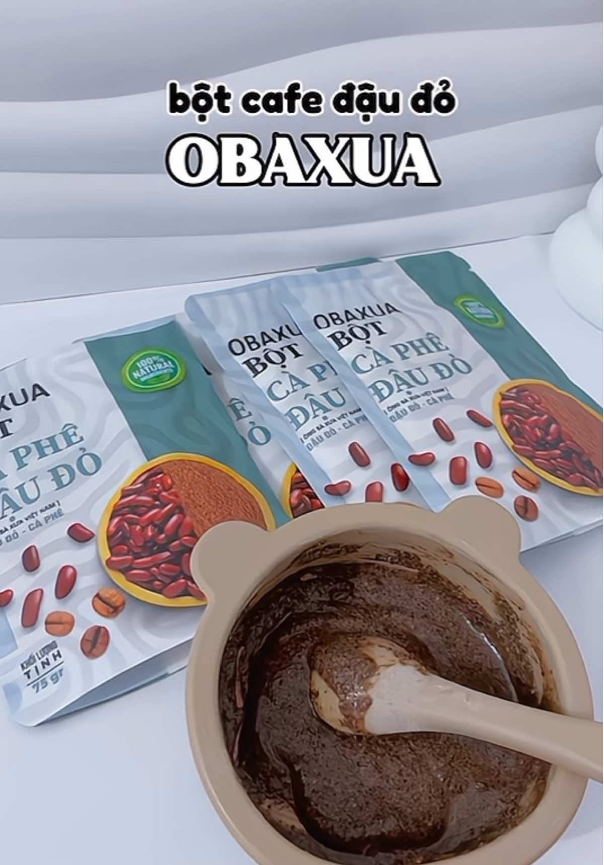 Bột cafe đậu đỏ OBAXUA ✨ #obaxua #botdaudo #utrang #goclamdep #xuhuong 