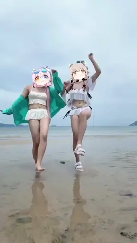もう夏終わっちゃったけど多分これが最後の海動画！ホシノ💕>>>@降f°.* #コスプレ #cosplay #ブルーアーカイブ #bluearchive #fyp 