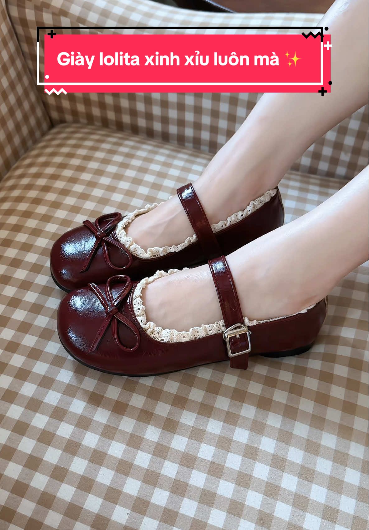 Giày lolita xinh xỉu luôn mà ✨ #giaydep #giaynu #giaybupbe #giaytieuthu #linhsamiu 