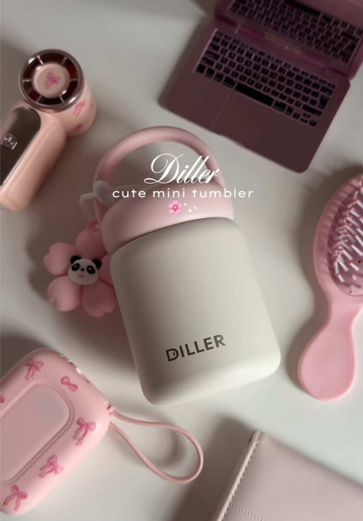 finally got the cutest mini vacuum tumbler 🌸💫 #dillertumbler #vacuumflask #watertumbler #cutetumbler #kidstumbler