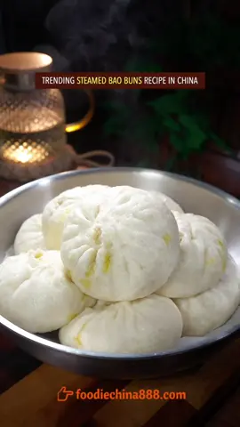Trending steamed bao buns recipe in China. Do u want to try? #Recipe #cooking #chinesefood #baobuns #baozi 