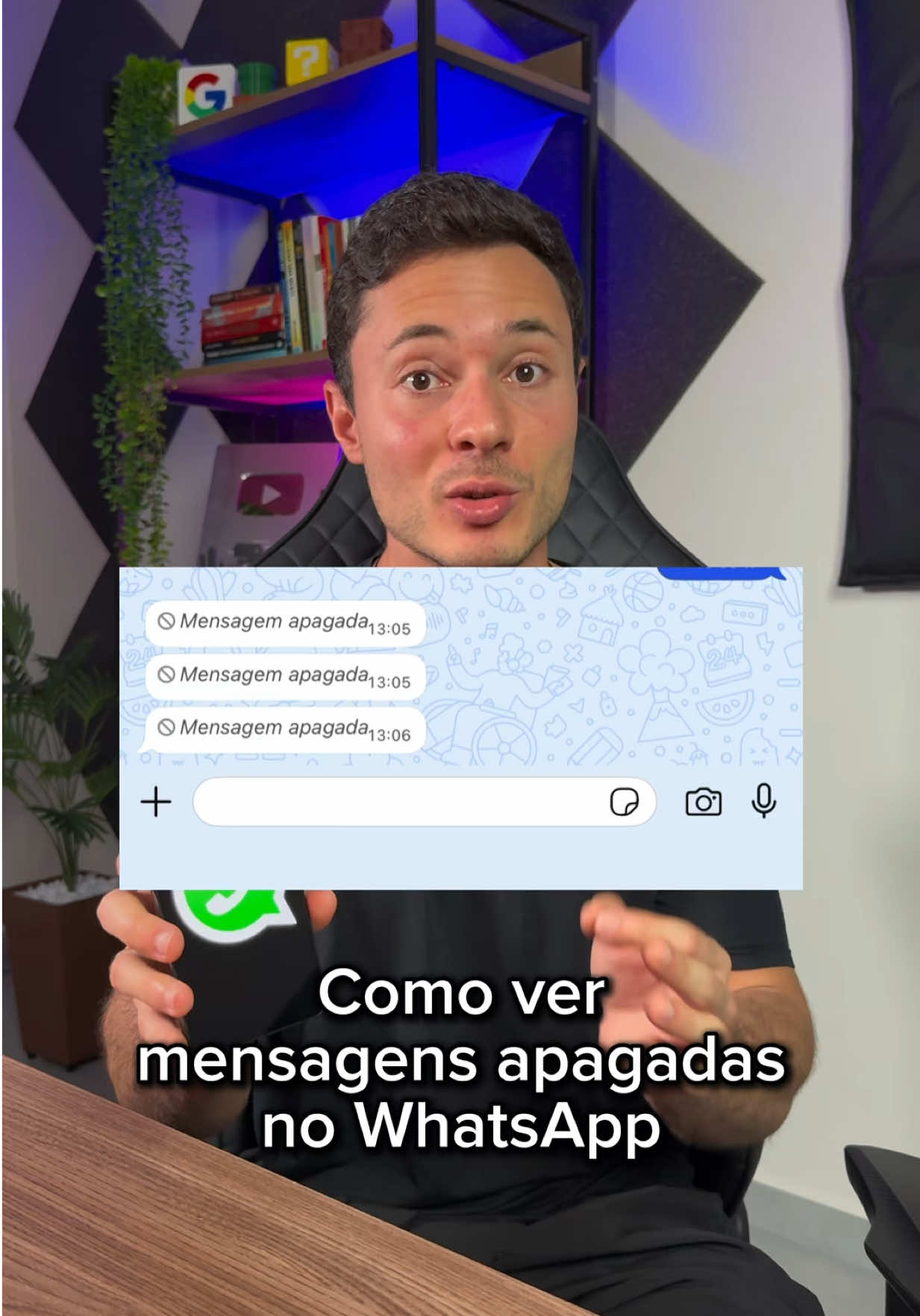 Método para ver mensagens apagadas . . . #dicasdecelular #whatsapp #techtips #dicasetruques 