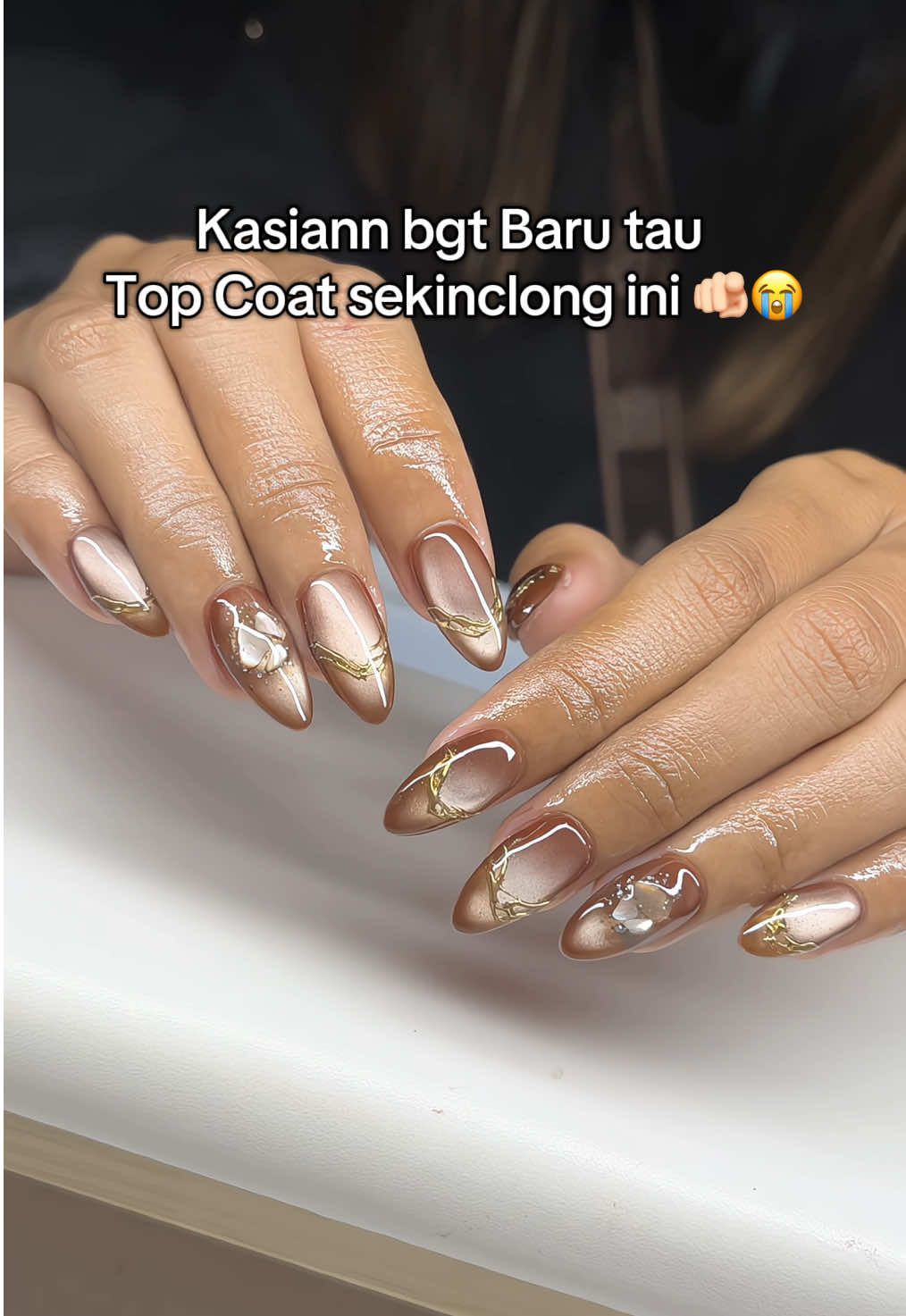 Kenapa baru tau sekarang wee 😭 #fyp #nailart #cateyenails #topcoat #foryou 