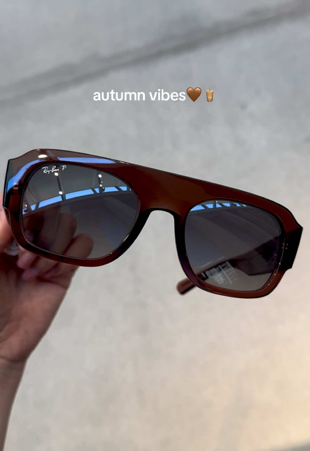 ready to be cold in style 🥶 #RayBan #sunglasses 