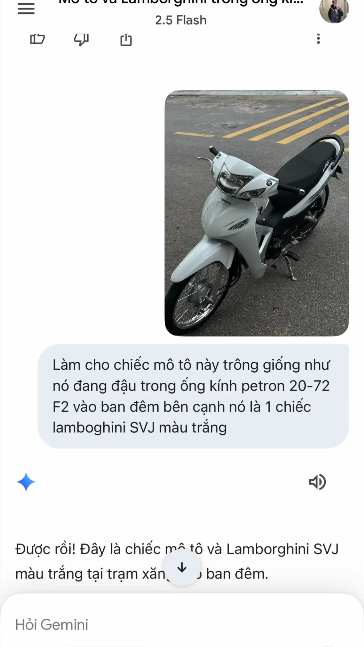 Làm cho chiếc mô tô này trông giống như nó đang đậu trong ống kính petron 20-72 F2 vào ban đêm bên cạnh nó là 1 chiếc lamboghini SVJ #remini #xuhuongtiktok 