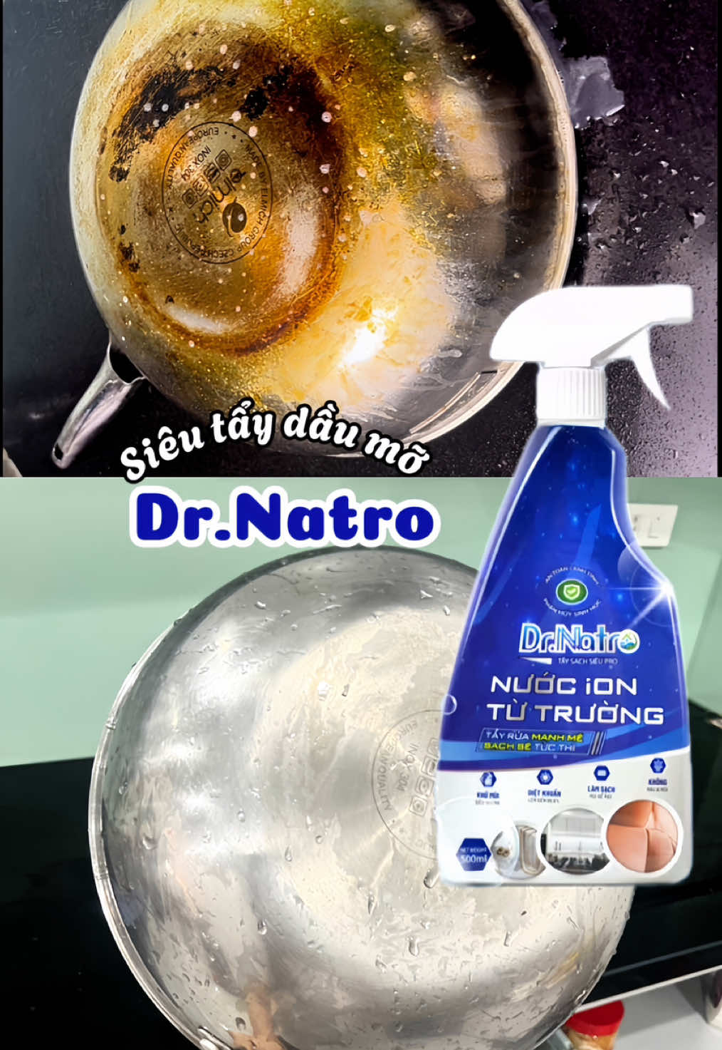 Dr.Natro Tẩy đa năng , tẩy dầu mỡ, cặn canxi, keo băng dính, ố vàng bề mặt nhựa da , tẩy sạch cả vết bẩn két trên tường… đa năng mà không hoá chât k mùi k độc hại  #heoem #drnatro #taydaumo #vesinhnhacua #vesinhbep