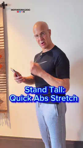 Stand Taller…Fast Ab Stretch Against the Wall!  #drmandell #abs #wall #posture