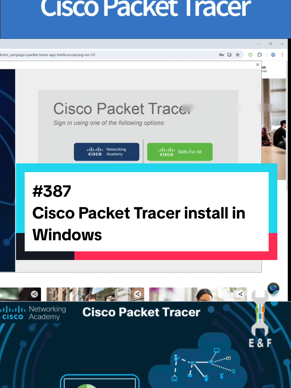 Part 387 Cisco Packet Tracer install in Windows #ccna #windows 