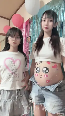 妹と撮った！ #妊婦#姉妹#7ヶ月 