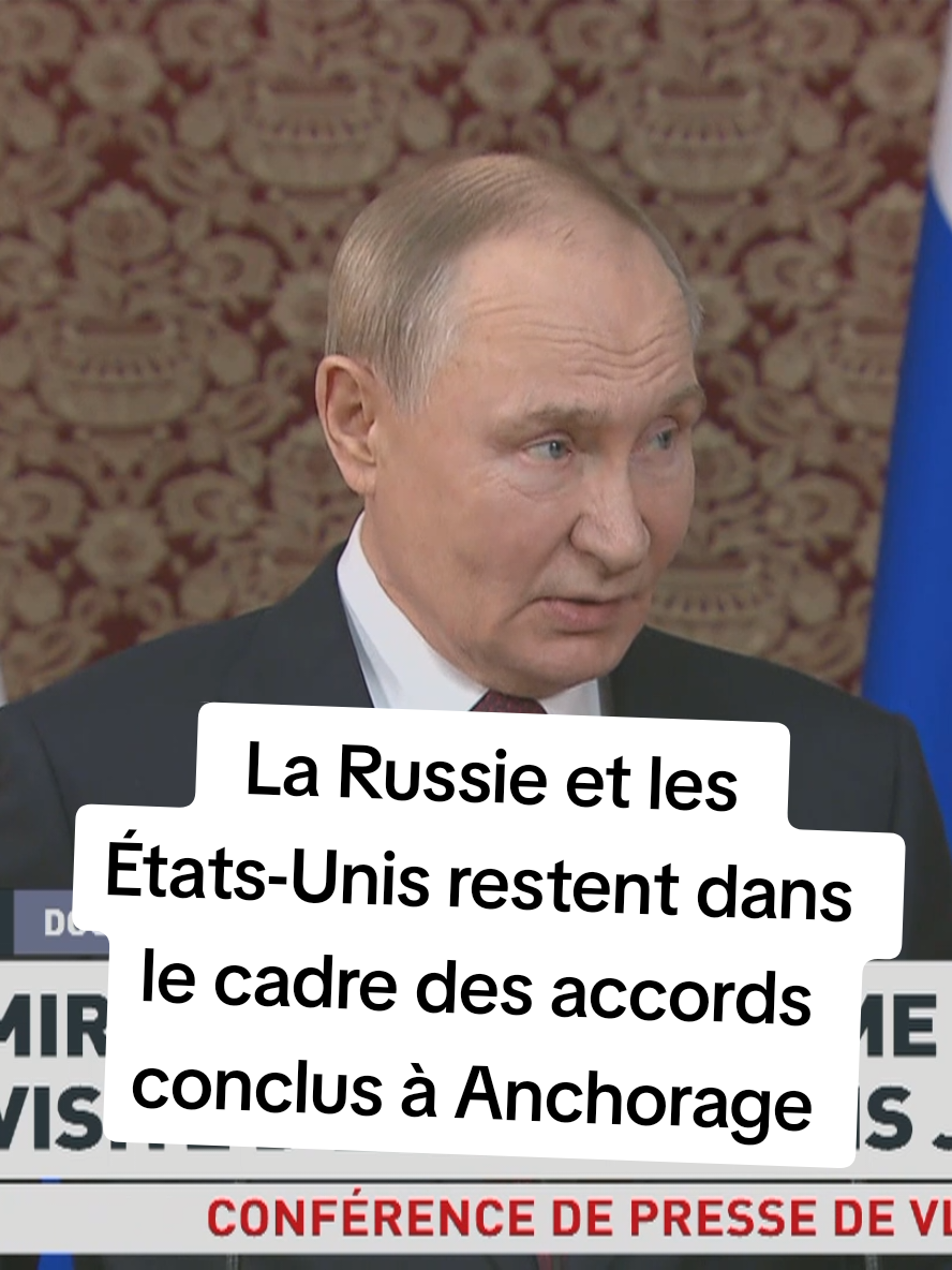🗣 La #Russie et les États-Unis restent dans le cadre des accords conclus à Anchorage concernant l'Ukraine, a déclaré #Poutine 