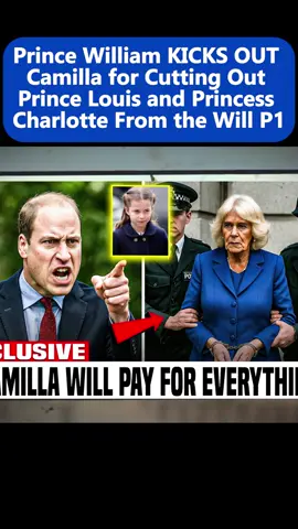Prince William KICKS OUT Camilla for Cutting Out Prince Louis and Princess Charlotte From the Will . Part 1 #viral #breakingnews #trending #hottrend #fyp 