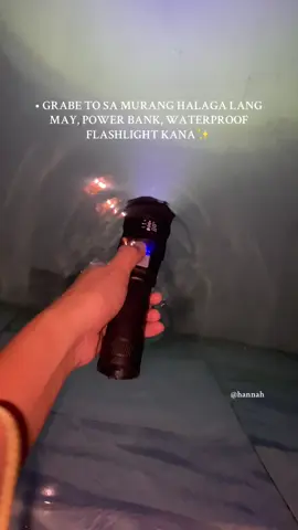 Ang galing ng flashlight na to sobrang worth it bilhin🥰 #waterproofflashlight #flashlight #flashlightwithpowerbank #goodquality 