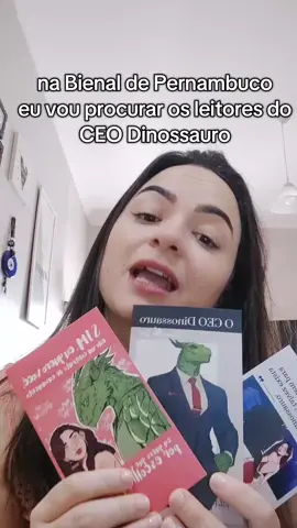 ache a autora e ganhe vários brindes 💚🦖 estarei na Bienal de Pernambuco dia 12 de outubro, pretendo chegar lá por volta das 11h e ficarei o dia todo. não tenho ponto de encontro fixo, mas vou avisando nos stories 💚
