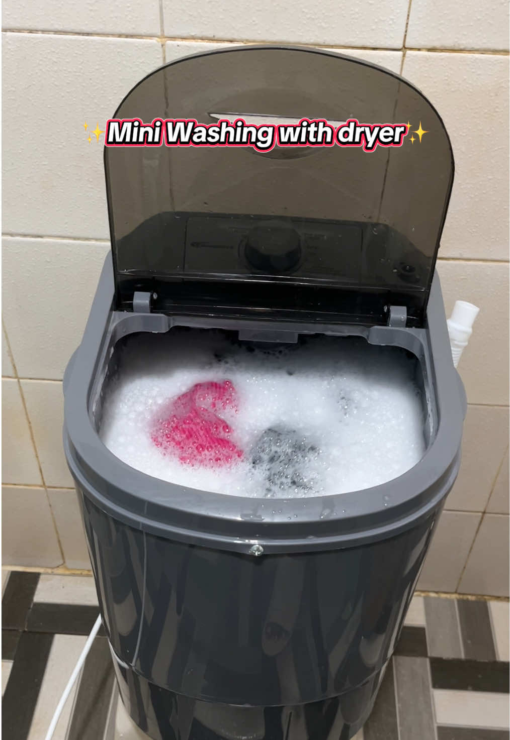 Mini washing machine with dryer good for uniforms, t shirts, undergarments, baby clothes, socks and more✨❤️🥰 #maimeiteminiwashingmachine #miniwashingmachine #portablewashingmachine #washingmachine #miniwashingmachinewithdryer 