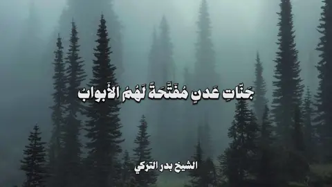﴿جَنّاتِ عَدنٍ مُفَتَّحَةً لَهُمُ الأَبوابُ﴾ [ص: ٥٠] #بدر_التركي #القرآن_الكريم #quran 