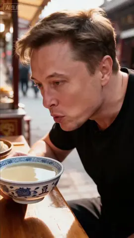 ​When Elon Musk took his first sip of douzir.​​#elonmusk #马斯克 #beijing #douzhi #老北京豆汁 