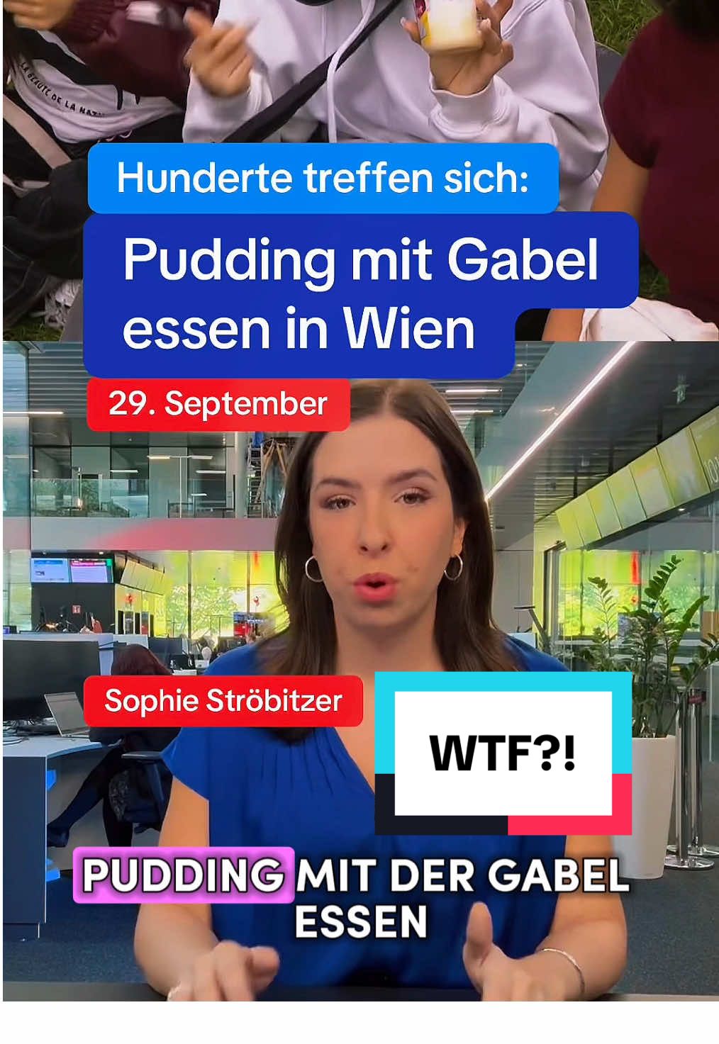 Pudding mit der Gabel essen? WTF?! #pudding #wtf #wien 