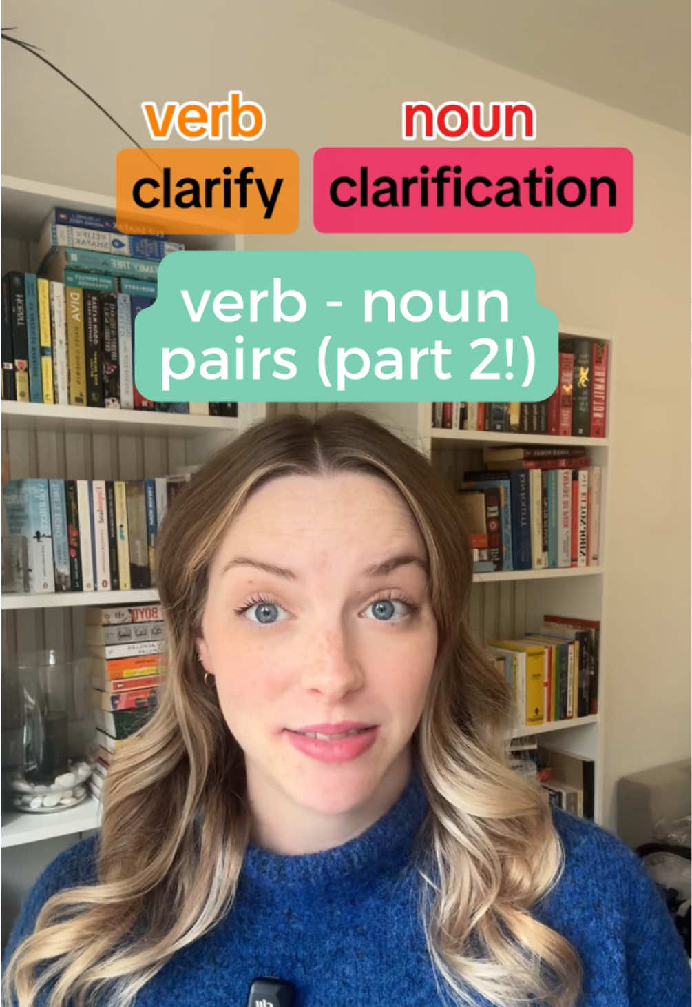 You guys asked for more!! Can you name the corresponding noun to each verb? Write the last one in the comments! 🤓 #english #englishteacher #learnenglish #englishlanguage #englishvocabulary  