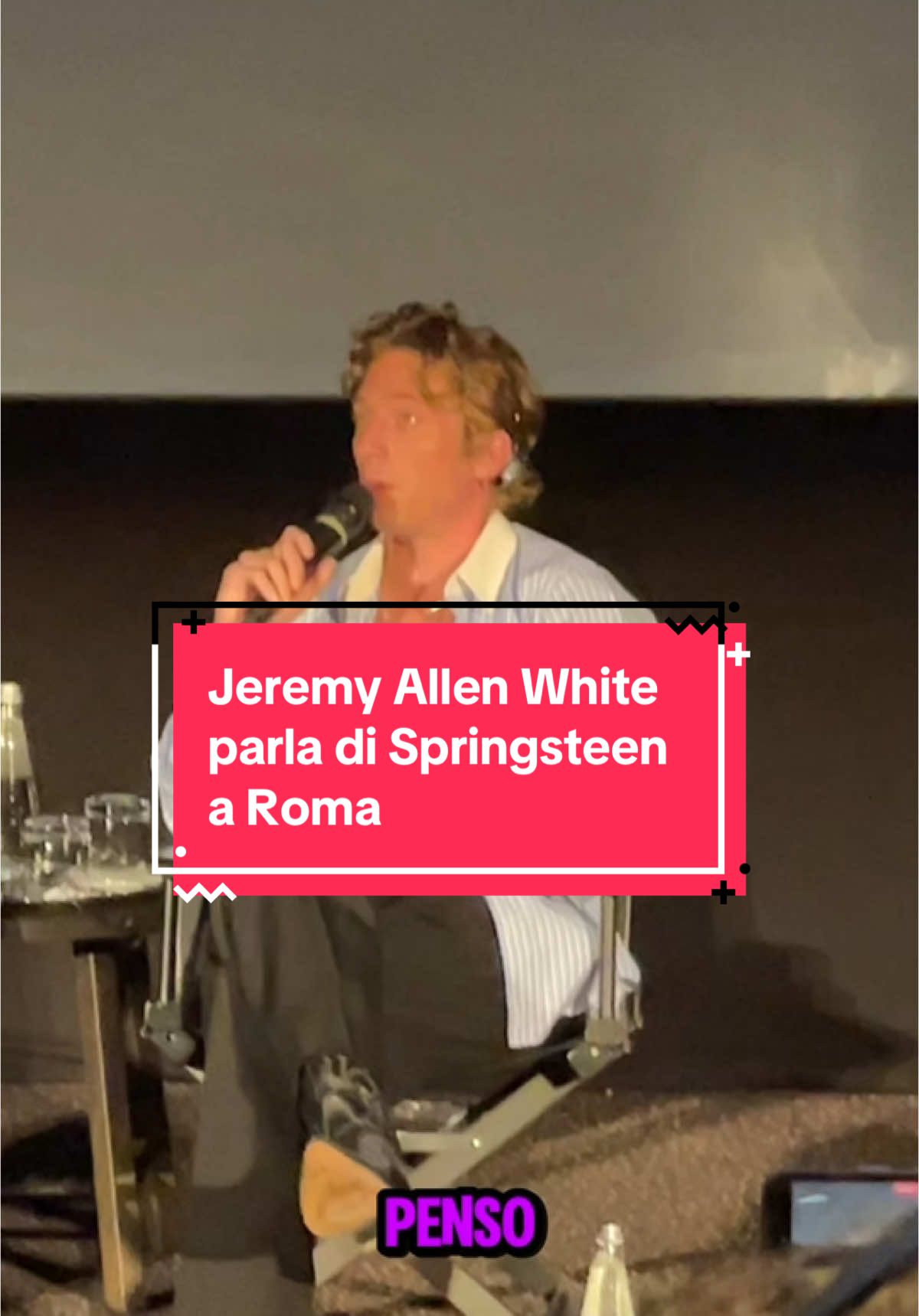 Jeremy Allen White alla presentazione di Springsteen:liberami dal nulla a Roma @20th Century Studios #brucespringsteen #jeremyallenwhite 
