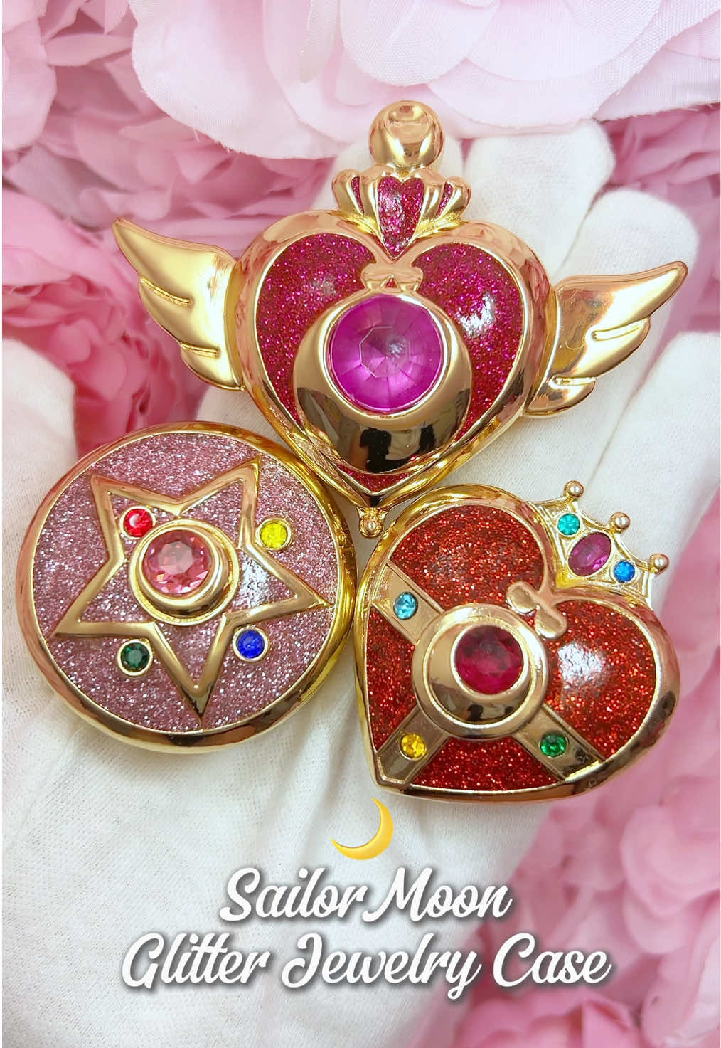 SailorMoon Compact Jewelry Case🌙セーラームーンのジュエリーケースが可愛すぎる💖#セーラームーン #sailormoon #グッズ #merch 