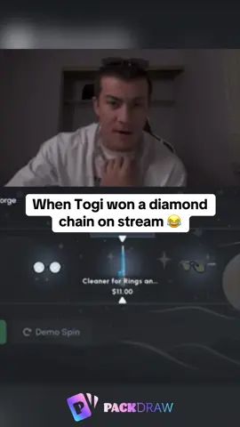 When Togi won a diamond chain on stream 😂 #kickstreaming #togi 