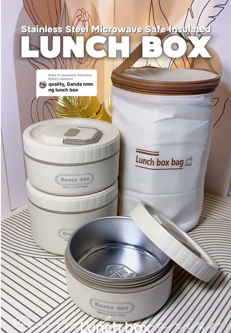 Replying to @Jacqueline Villanueva Balita Quality & affordable lunch box. #lunchbox #lunchbag #lunchboxideas #bento #bentoboxlunch