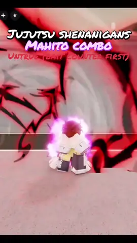 Before the “green” comments come they can only get out if they counter, so bait it first. The first uppercut should’ve been a downslam but i honestly couldn’t be bothered to redo it😑#roblox #fyp #jjk #jujutsushenanigans #mahito 