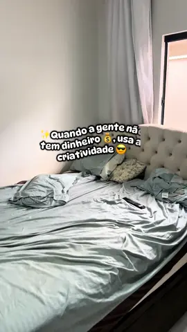 Quando a gente nao tem dinheiro usa a criatividade 😂😂 #antesedepois #transformacao #decoração #quartodecorado 