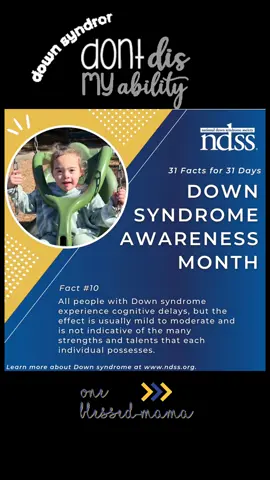 ✨Dow Syndrome Awareness Month day 10💙💛✨✨ #downsyndrome #downsyndromeawarenessmonth #theluckyfew #upsyndrome #morealikethandifferent 