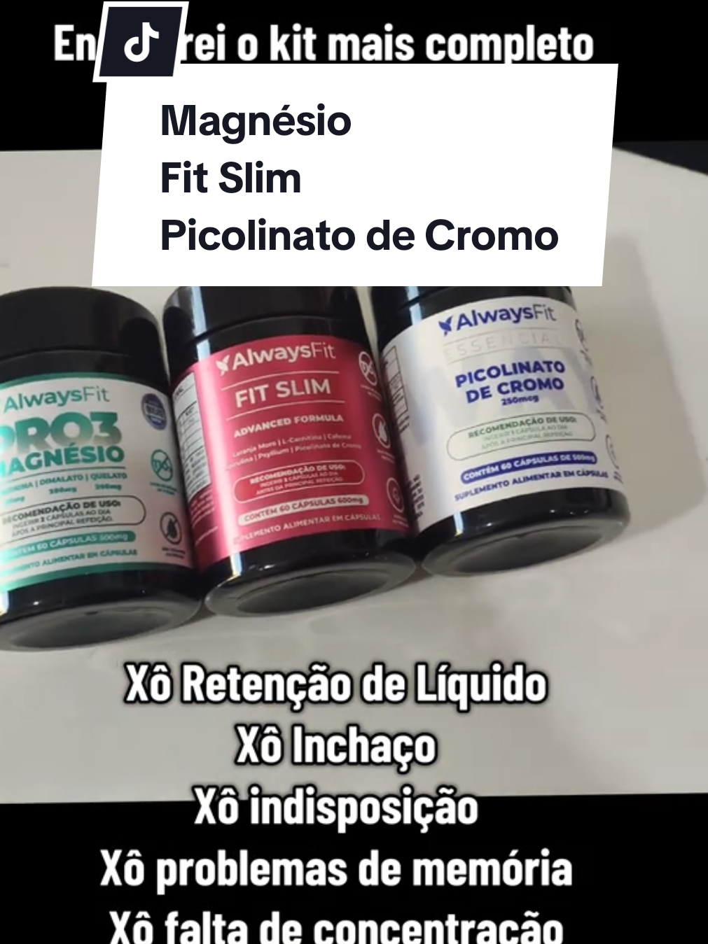 Encontrei o kit mais completo do Tiktok Shop e paguei preço de banana!! Fit Slim Picolinato de Cromo  Pro3 Magnésio  #picolinatodecromo #projetoverao #inchaco #retencaodeliquido 