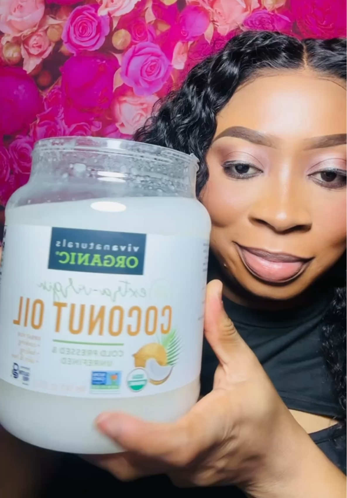 Organic Coconut Oil is great for cooking,hair and skin. Watch me use it to take off my makeup easily. #coconut #coconutoil #skin #makeupremover 
