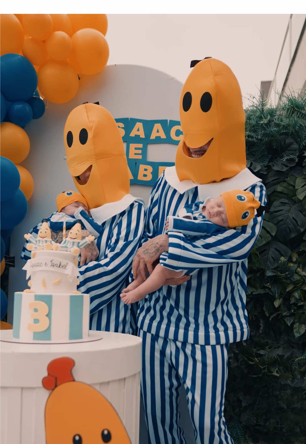 3 MESES DOS ZÊMINHOS! 🍌🥳 #bananasdepijamas #merversario #gemeos 