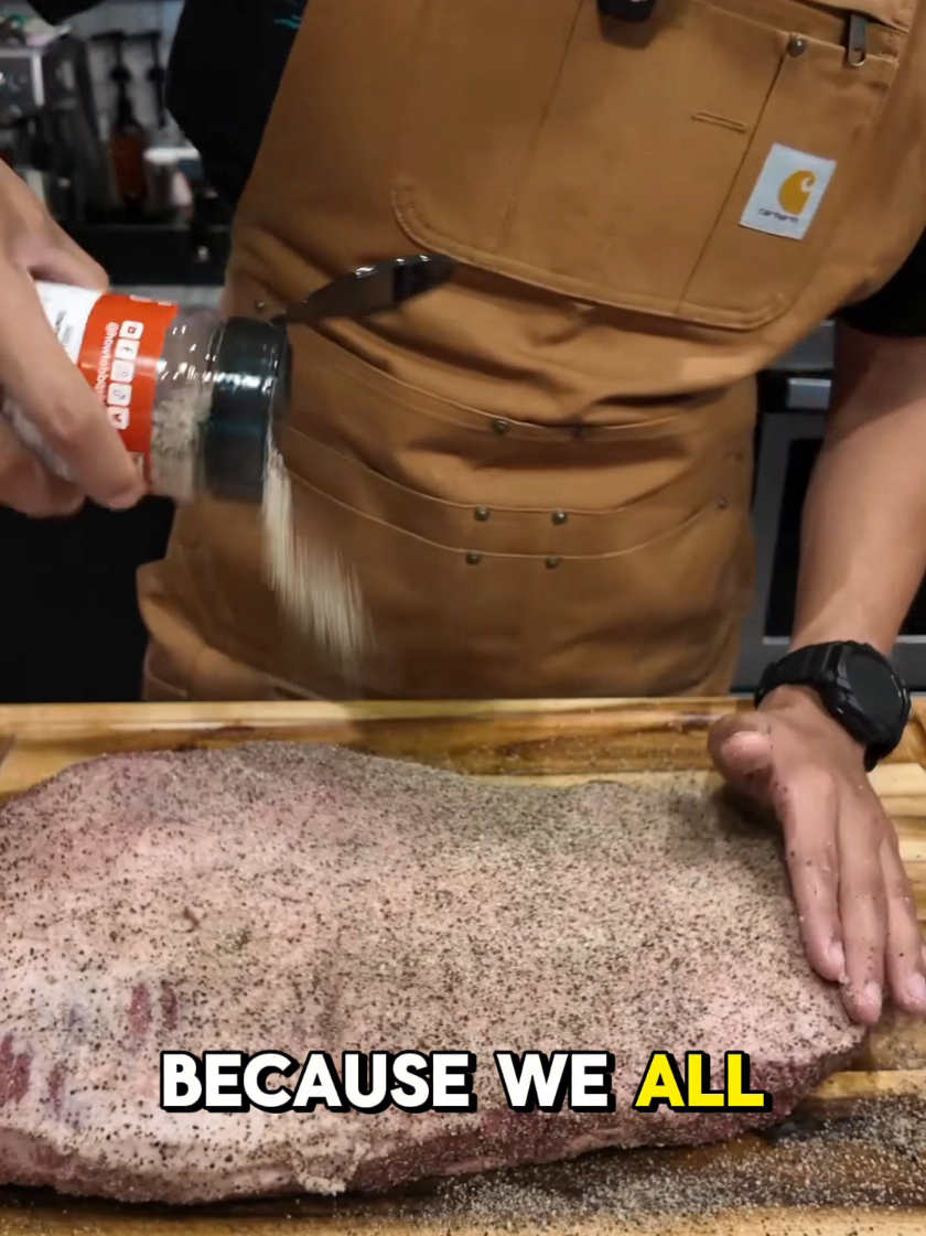 Idk, he needs some tips from the brisket king #bbq #brisketking #potluckpatrol 