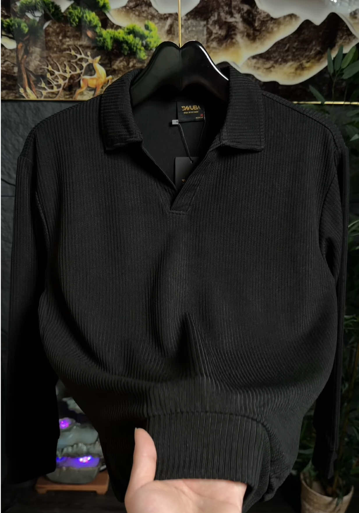 Áo thun tăm cổ V trụ DAVUBA dài tay form rộng #aothuntam #thoitrangnam #xuhuong 