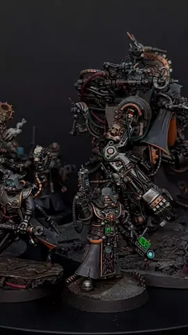 My techpriest line up including my new servitor underseer  #warhammer40k ##adeptusmechanicus 