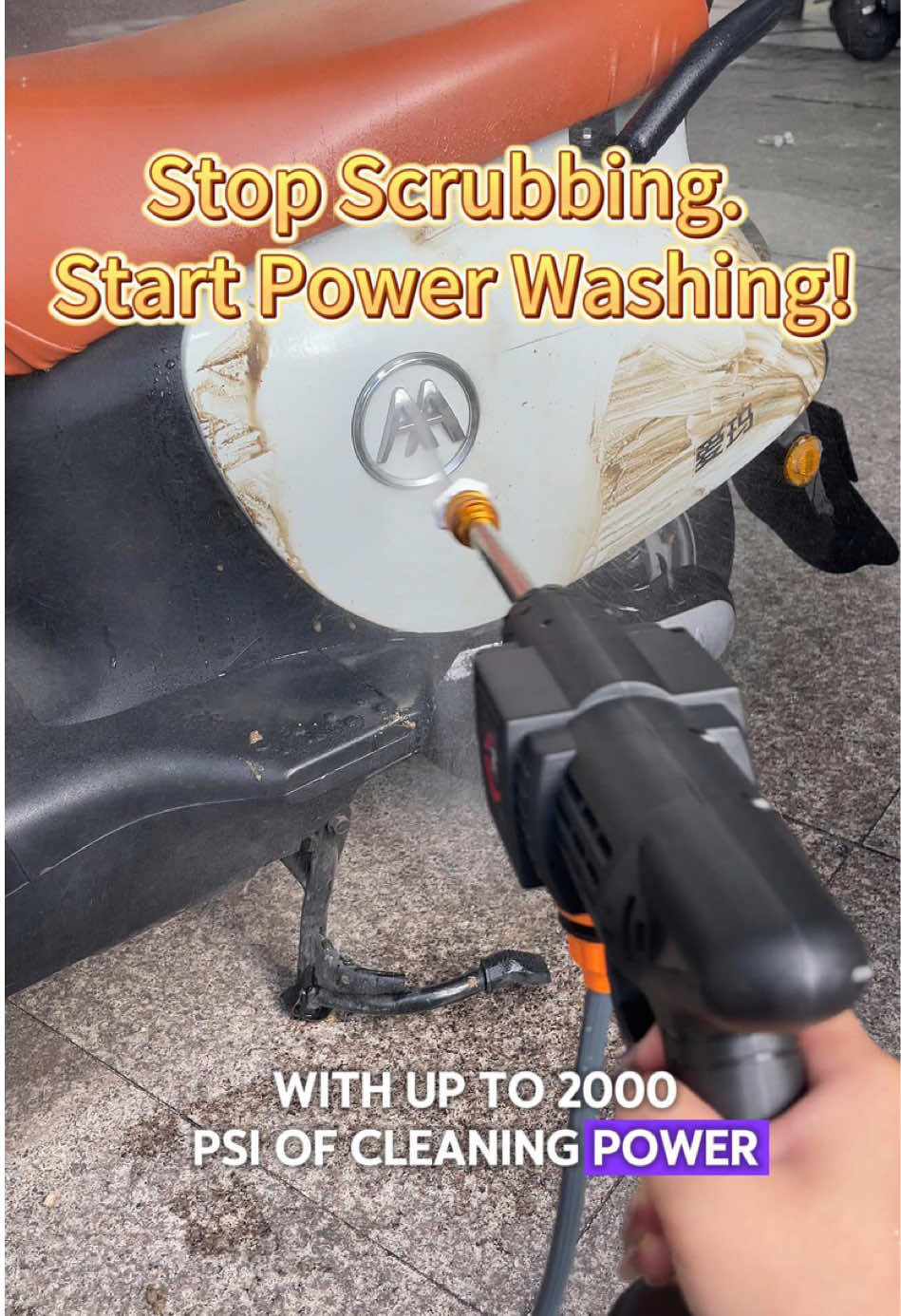 From dirty to spotless in seconds! ✨#PressureWasher #CarWash #CleanVibes #DIYCleaning #fyp 