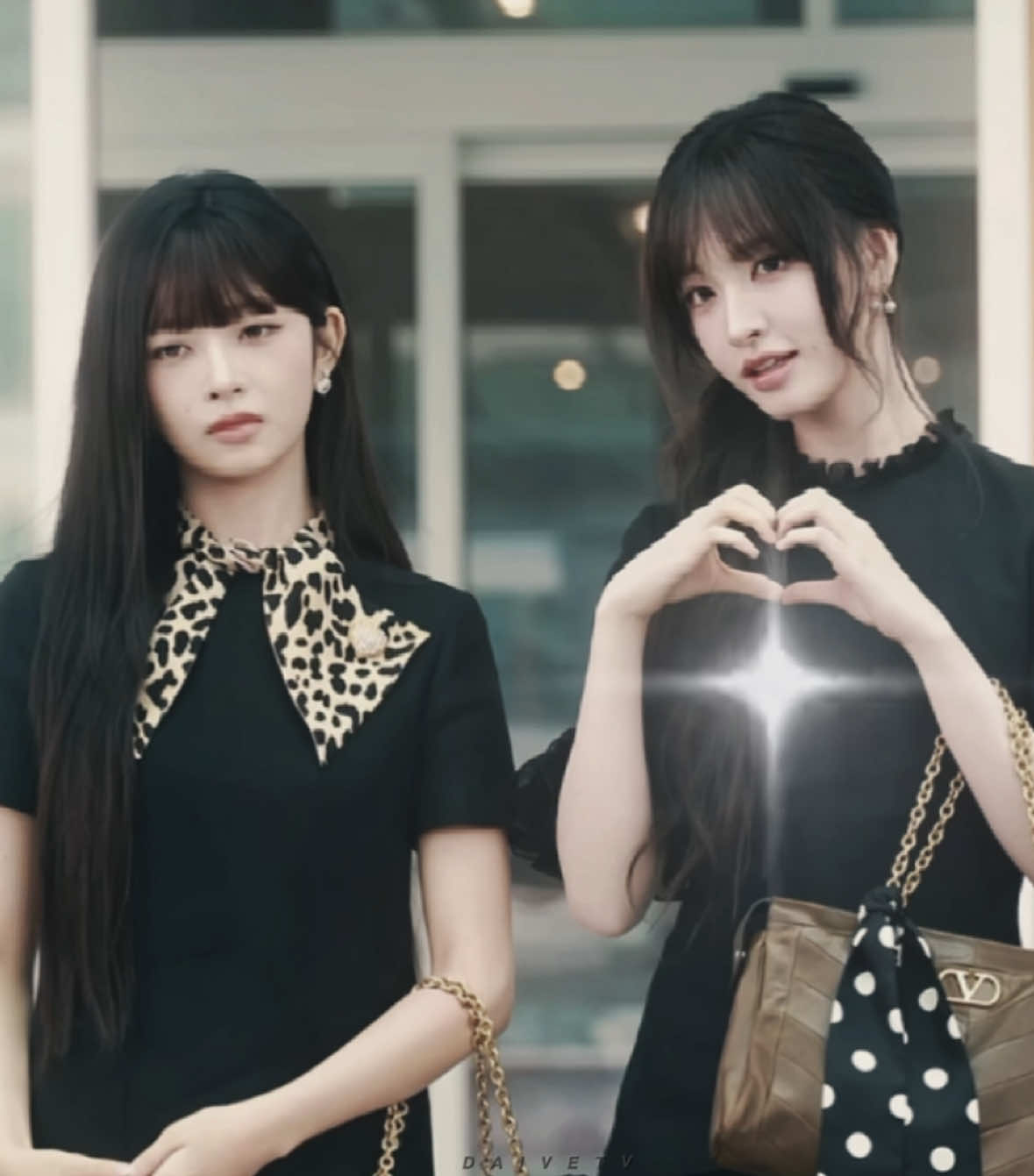 two girls who went from dancing and fooling around in practice rooms, to promoting as a pair for valentino in Paris Fashion Week 2025 🥹🩶 #ive #iveedit #lizrei #kpop #fyp  sdt @reicentre 🩶🩶🩶