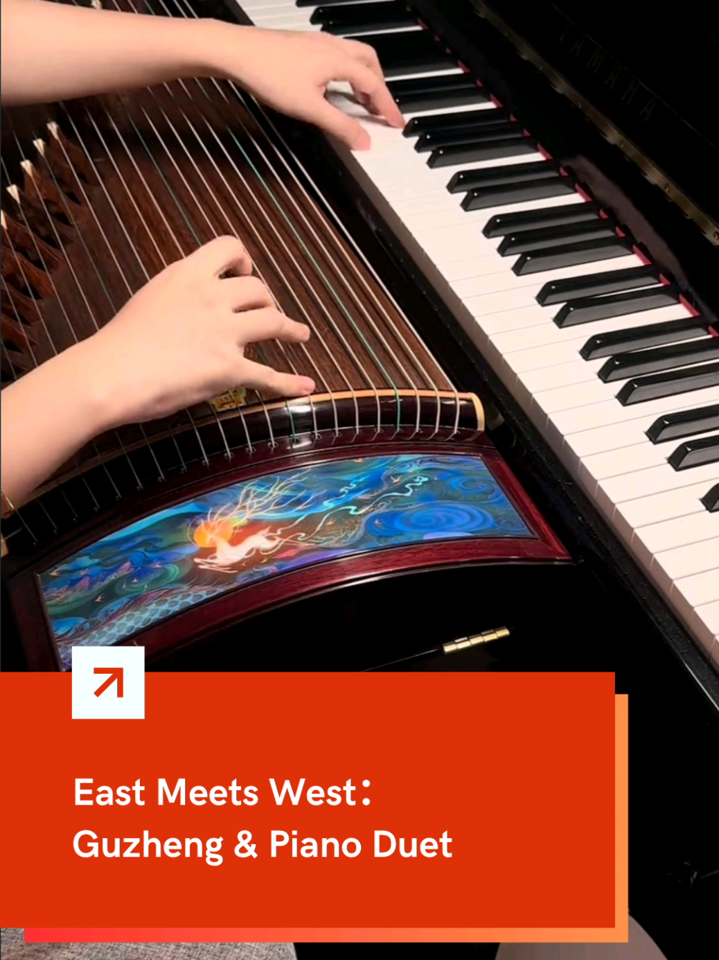 A young #Chinese musician brings together the #guzheng and #piano,  creating a stunning fusion of #East and #West in one . 🎶🎵 