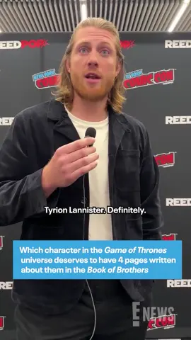 Peter Claffey is bestowing honor on House Lannister. 🦁 #AKnightoftheSevenKingdoms #NYCC