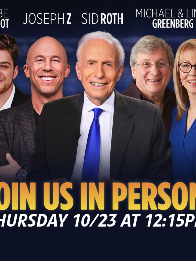 We are excited to welcome @gabe_poirot, @officialjosephz, and Michael & Linda Greenberg to our studios on 10/23! 🙌 Link to FREE tickets at sidroth.org/tickets—but hurry, they will go fast!