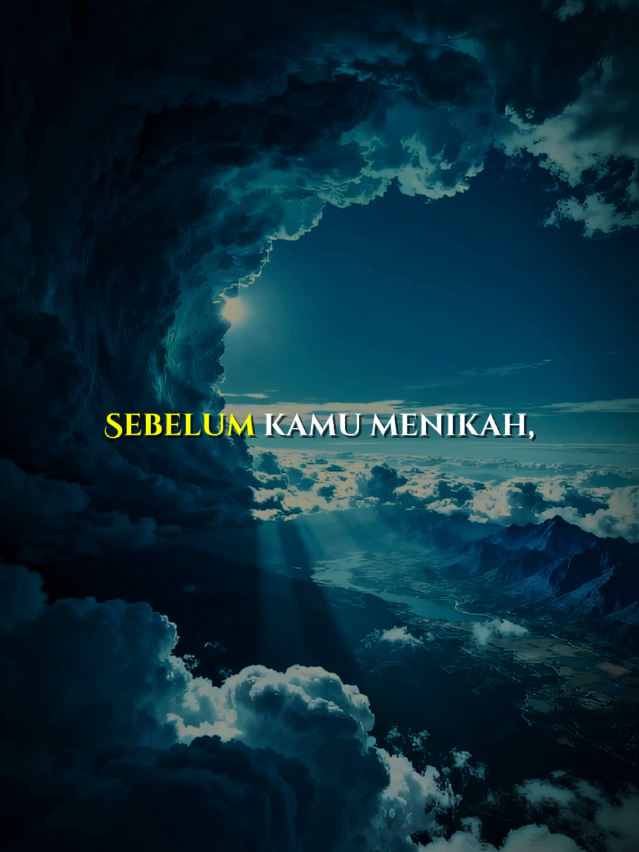 Banyak yang siap menikah, tapi sedikit yang siap berpikir panjang. Kau mau cinta… atau ketenangan? #motivasi #menikah #motivational #motivac #motivasikehidupan 