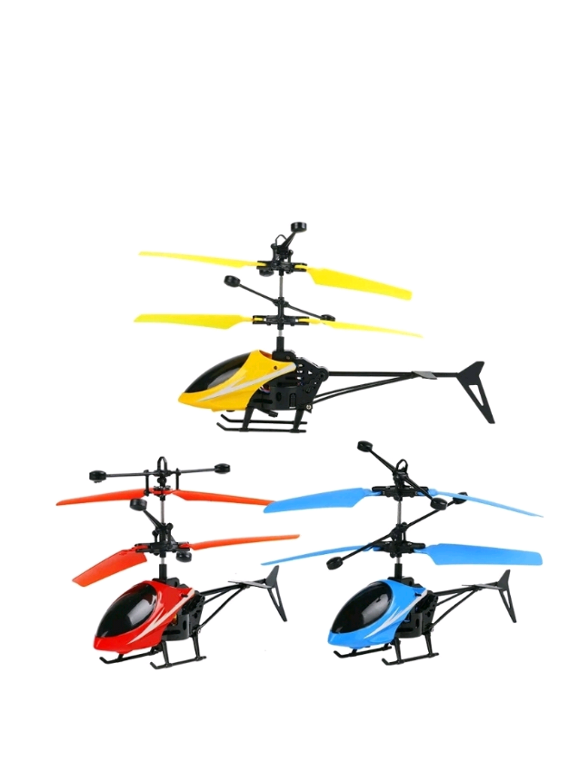 Helicóptero de controle remoto recarregável, com levitação por indução, luzes LED e resistência a choques. Brinquedo voador divertido e fácil de pilotar! 🚁✨