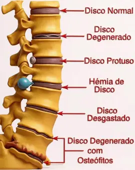 DESCUBRA AS DIFERENÇAS ENTRE HÉRNIA DE DISCO E DISCOS DESGASTADOS 👇 Disco Normal: Estrutura saudável que separa as vértebras. Disco Degenerado: O disco começa a perder água e elasticidade, tornando-se mais frágil. Disco Protuso: O disco se projeta para fora de sua posição normal, mas o anel externo ainda está intacto. Hérnia de Disco: O material interno do disco extravasa através de uma ruptura no anel externo, podendo comprimir nervos e causar dor. Disco Desgastado e Degenerado com Osteófitos: O disco sofre um desgaste avançado, e o osso ao redor pode desenvolver osteófitos (bicos de papagaio) como resposta à degeneração. #exercicioemcasa #fisioterapia #dornascostas #postura #herniadedisco 