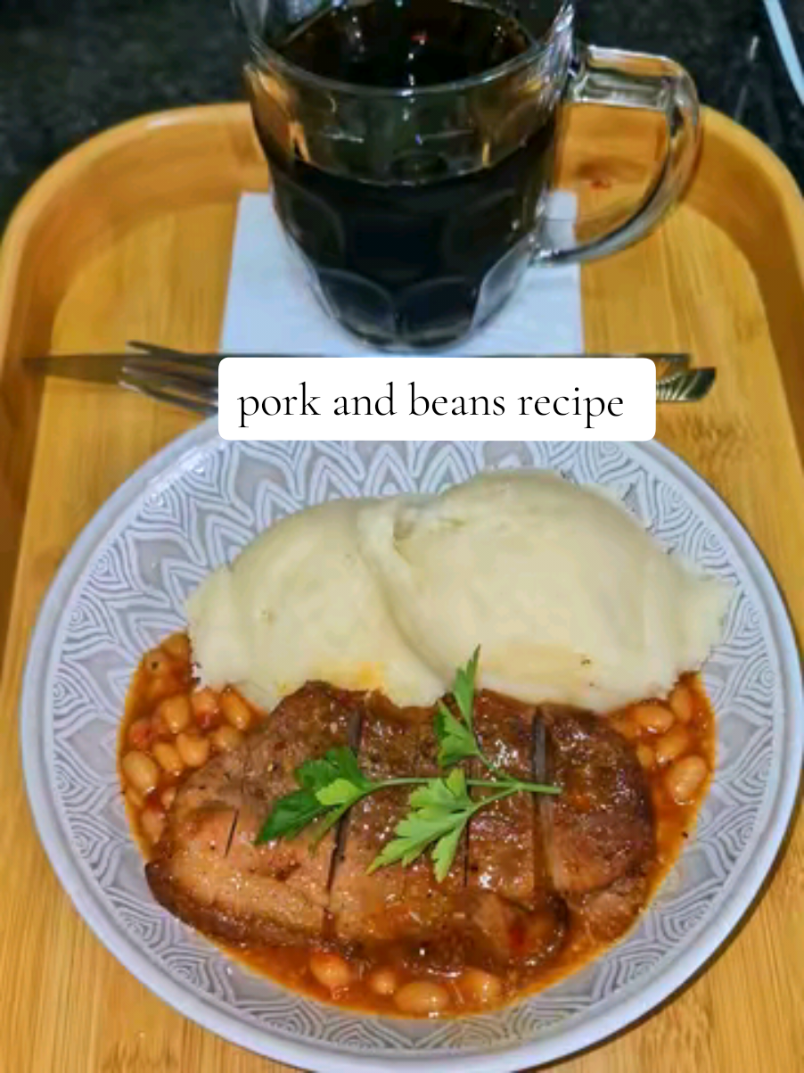 Beans and pork recipe. Yummy simple food recipe. he enjoy everything.  #beans #yummyfood #fyp #simplerecipe  #pork 