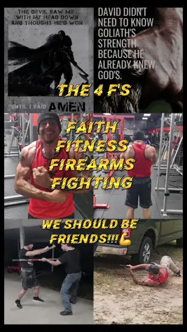 Hey guys , if you don't know what the four f's are. they are faith fitness firearms and fighting, stay trained stay consistent be disciplined, and see the results you want to see By the way we should be friends! #jesus #everyone #fyp #friends #Fitness 
