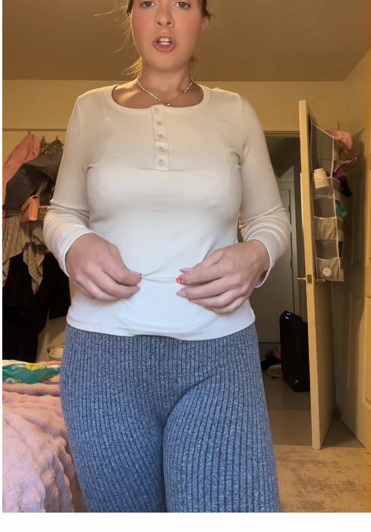 This Pretty Garden top is the layering piece you’ll wear all fall — soft, ribbed, and perfect with these flared leggings that are super thick and flattering 🍂✨ Both are affordable and cozy for the season — linked on my TikTok Shop 💕 #prettygarden #fallootd #fallootdinspo #flaredleggings #leggings 